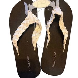 Maurices Braided Sandals - Black and Cream